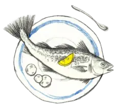 Fish illustrated in a plate