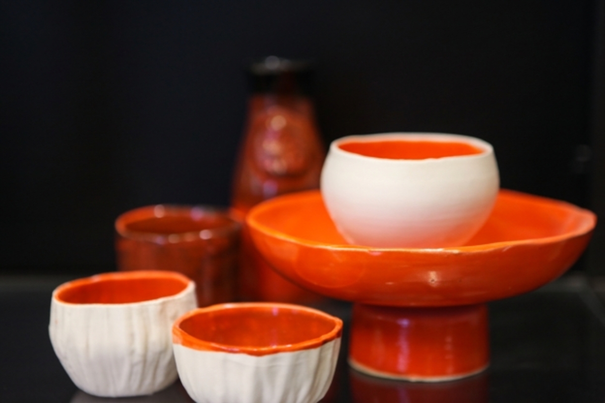 Handmade ceramic bowls, serving dish and vase at Stilkar in Reykjavík, recommended by Handpicked Iceland.