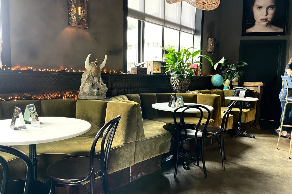 Cozy interior of Snorrabar in Reykjavik
