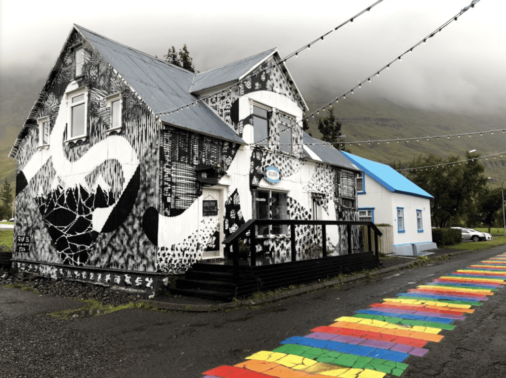 The exterior of Blóðberg Seyðisfirði in East Iceland, recommended by Handpicked Iceland.