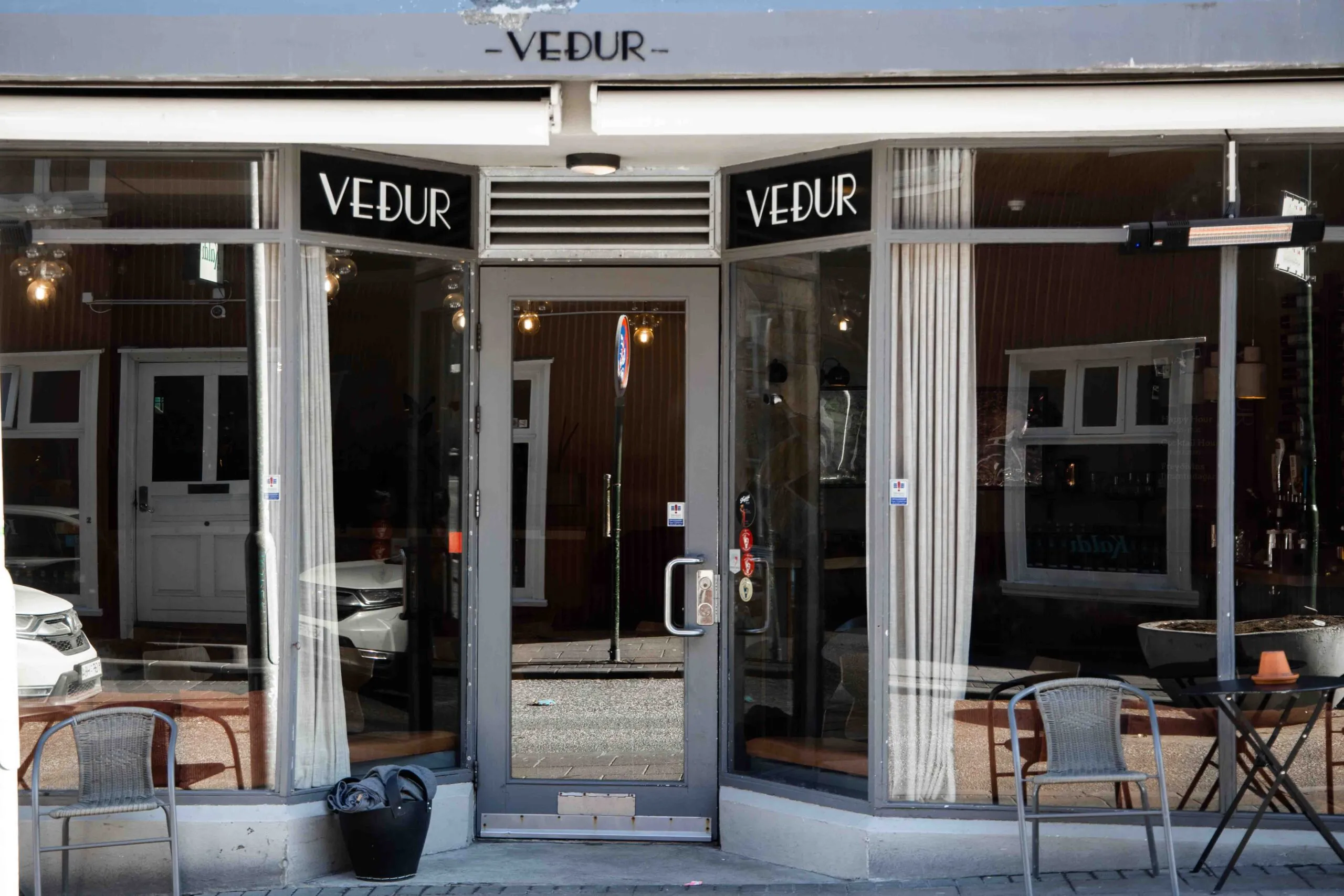 Exterior of Weather- Bar Veðurbarinn cocktail bar in Reykjavik, recommended by Handpicked Iceland.