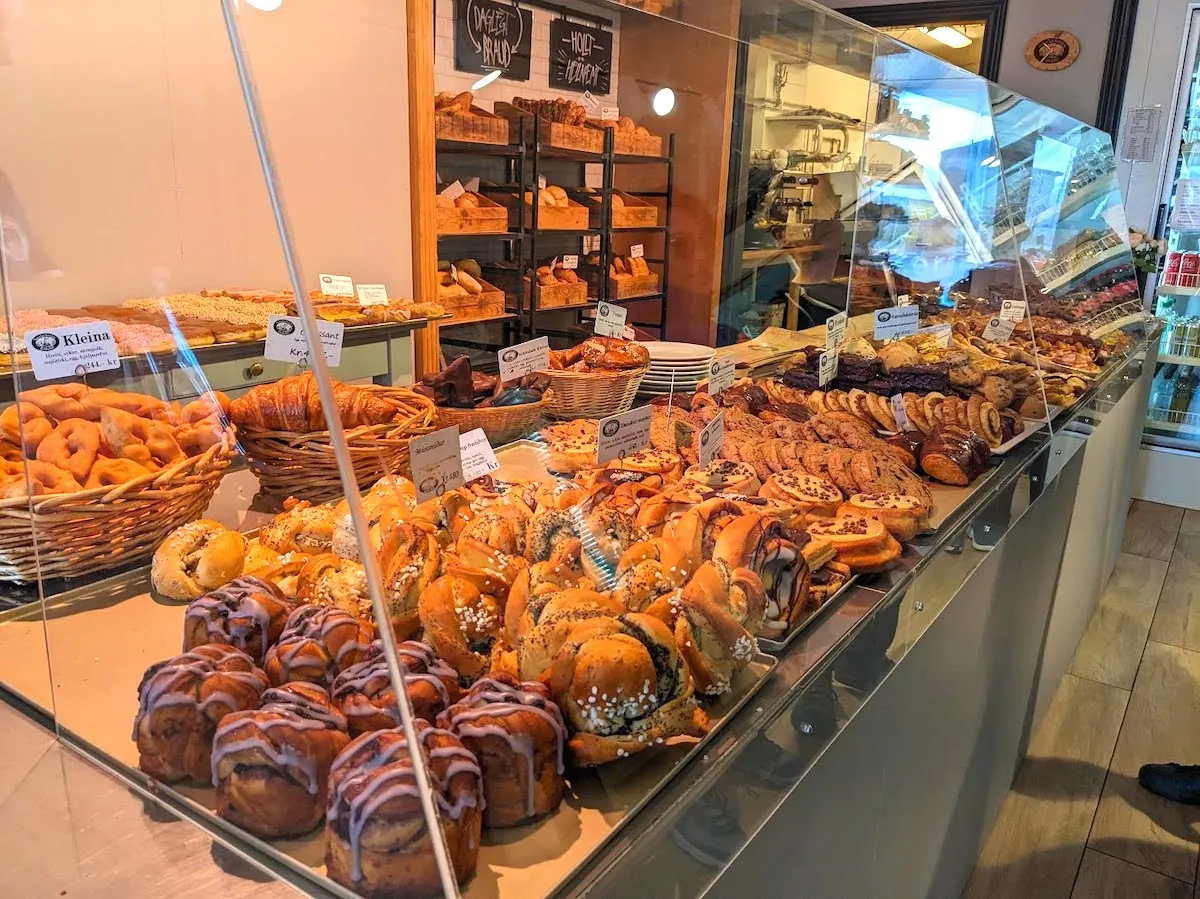Pastries at Sauðárkróks Bakery in Sauðárkrókur.