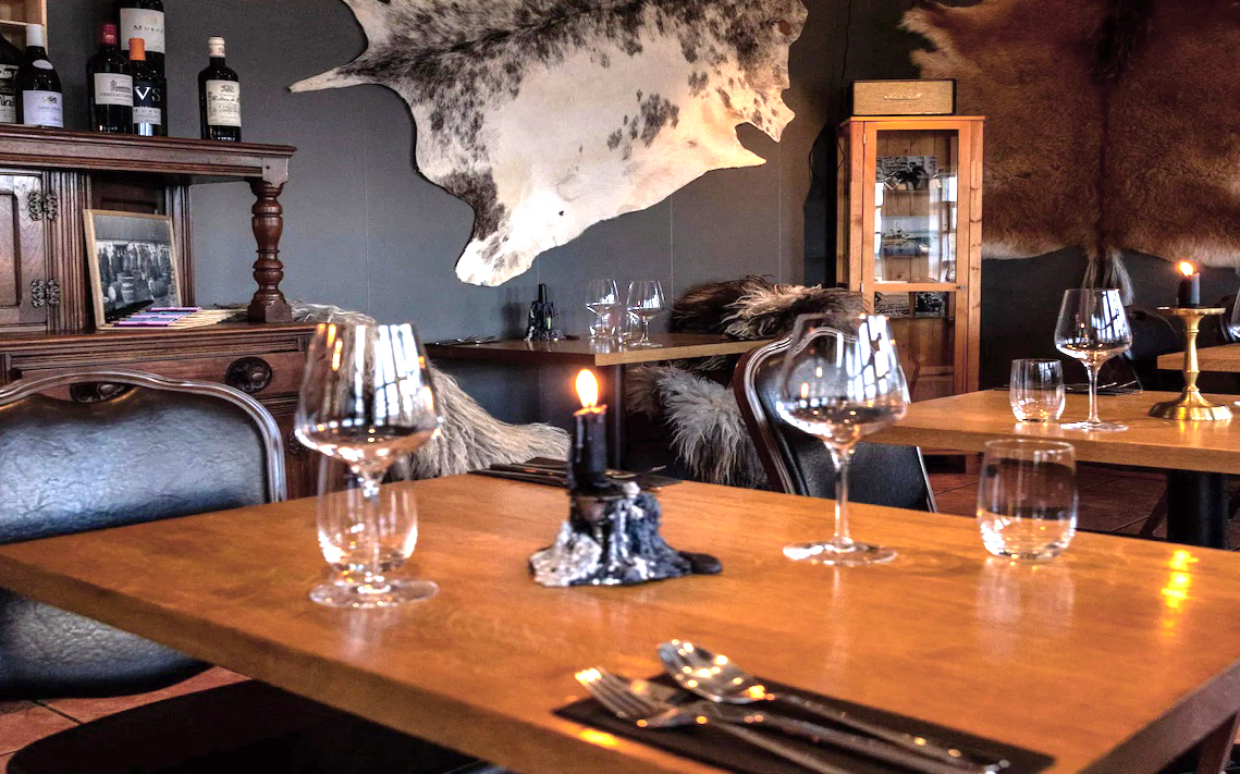 Eyri Restaurant interior in Hjalteyri, Iceland.