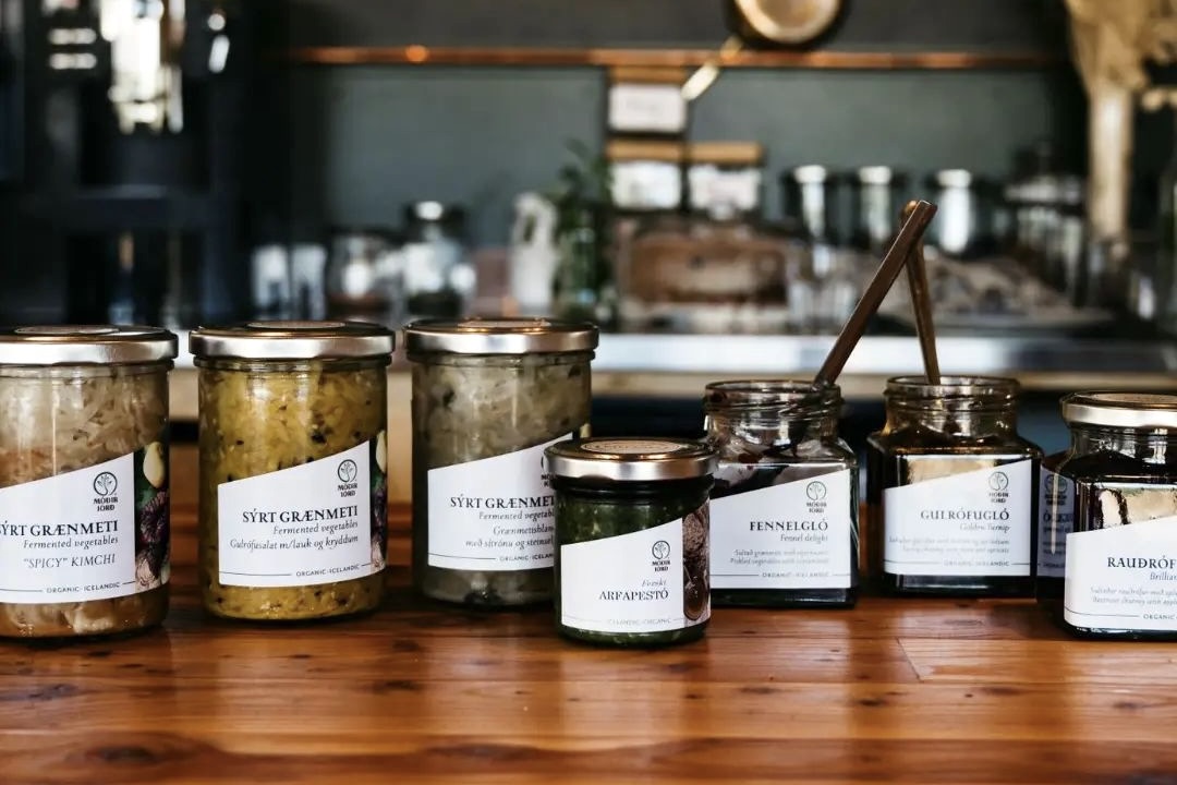 Organic Icelandic preserves and fermented products at Móðir Jörð – Organic Shop in Egilsstaðir, recommended by Handpicked Iceland.