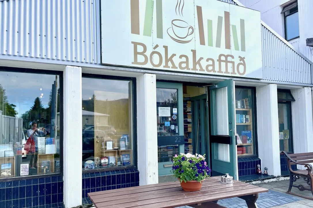 Selfoss Book Café exterior in Selfoss, recommended by Handpicked Iceland.