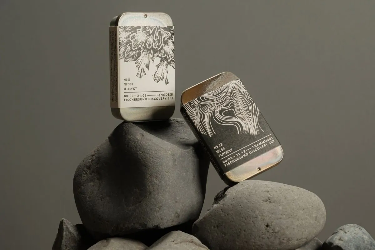 Handcrafted perfume discovery sets and travel fragrances by Fischersund Reykjavik.