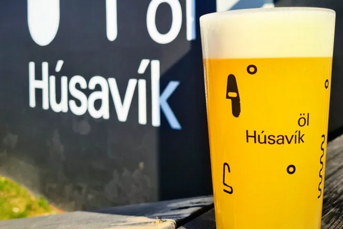 Refreshing craft beer at Húsavík öl brewery in Húsavík