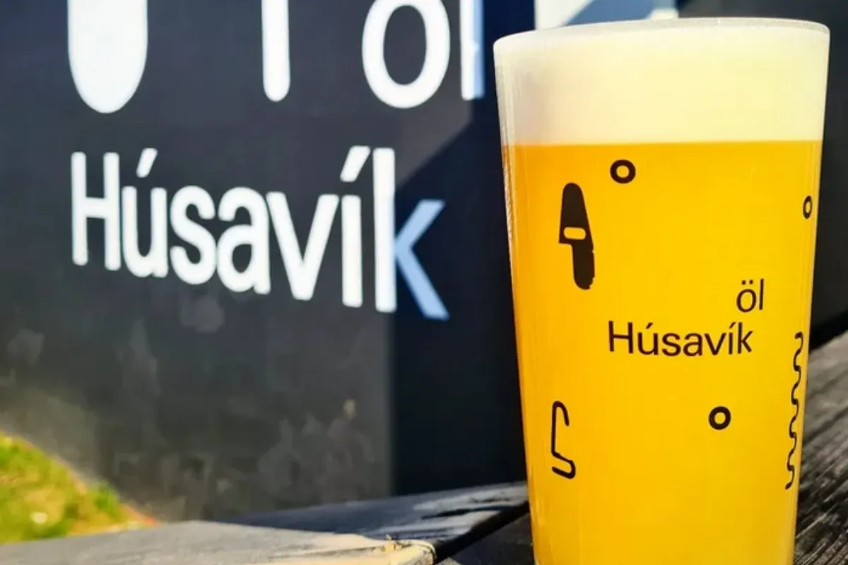 Refreshing craft beer at Húsavík öl brewery in Húsavík