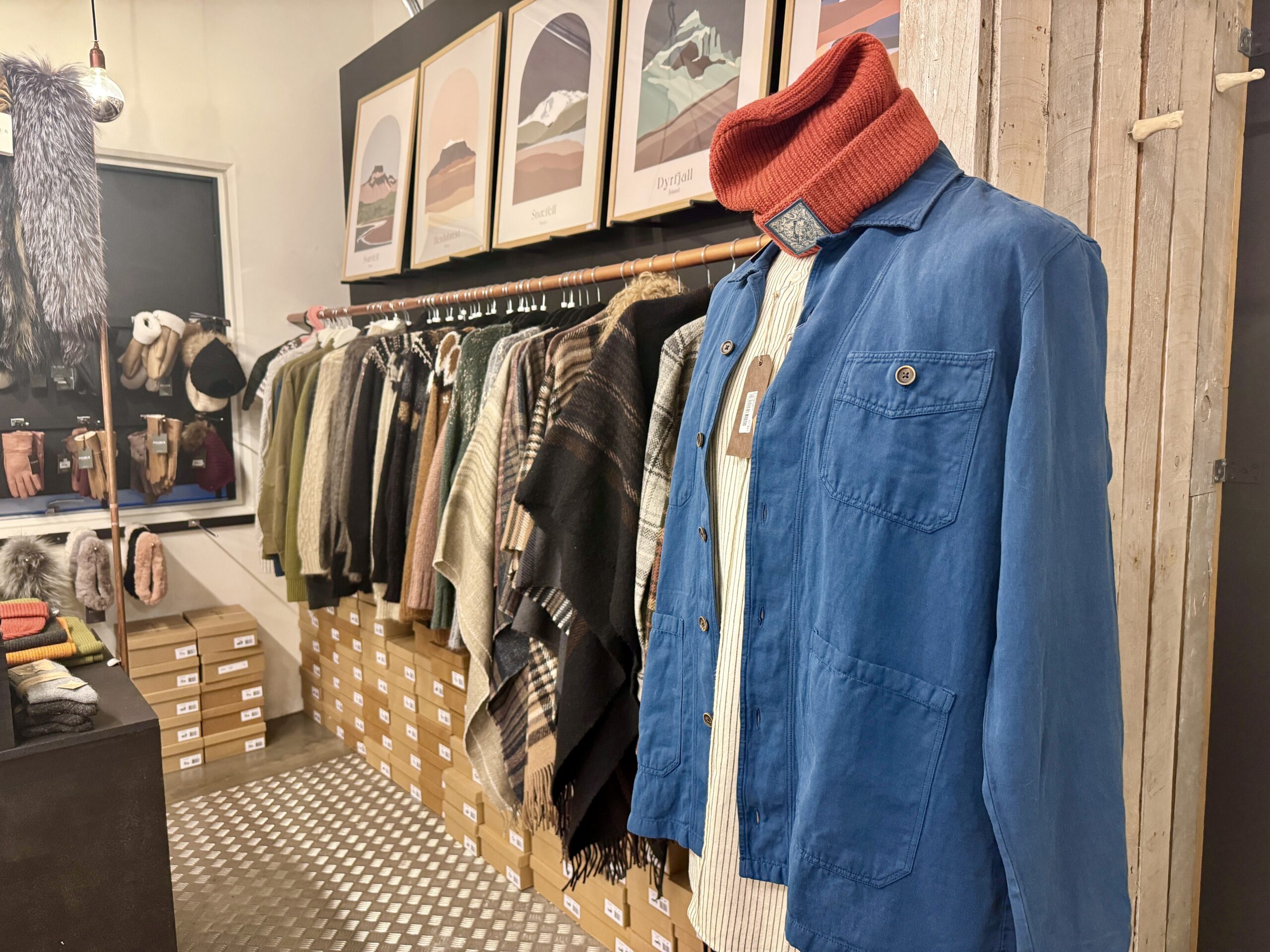 Interior of the Hús Handanna craft and design shop in Egilsstaðir, recommended by Handpicked Iceland.