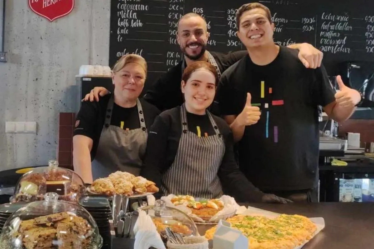 The friendly team at Kastalakaffi in Reykjavik.