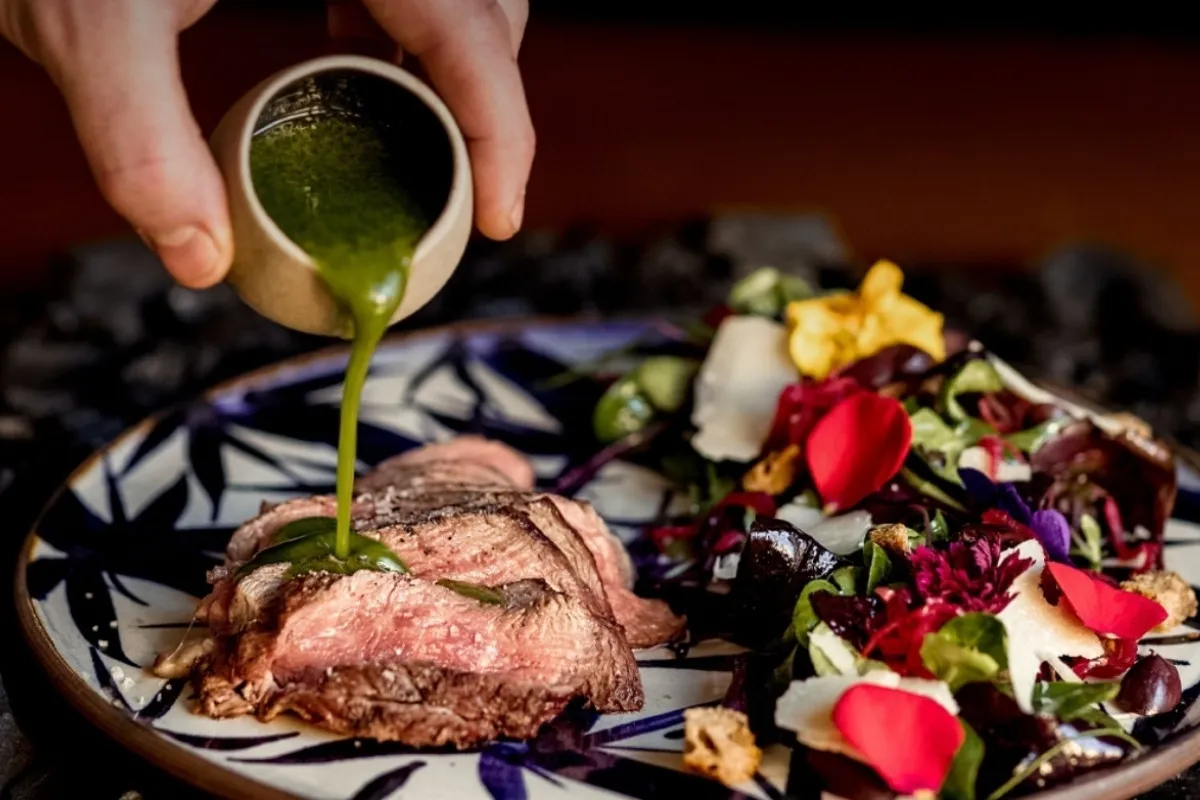 Gourmet beef tenderloin at KOL Restaurant, a top-rated cocktail and fine-dining spot in Reykjavik, recommended by Handpicked Iceland.