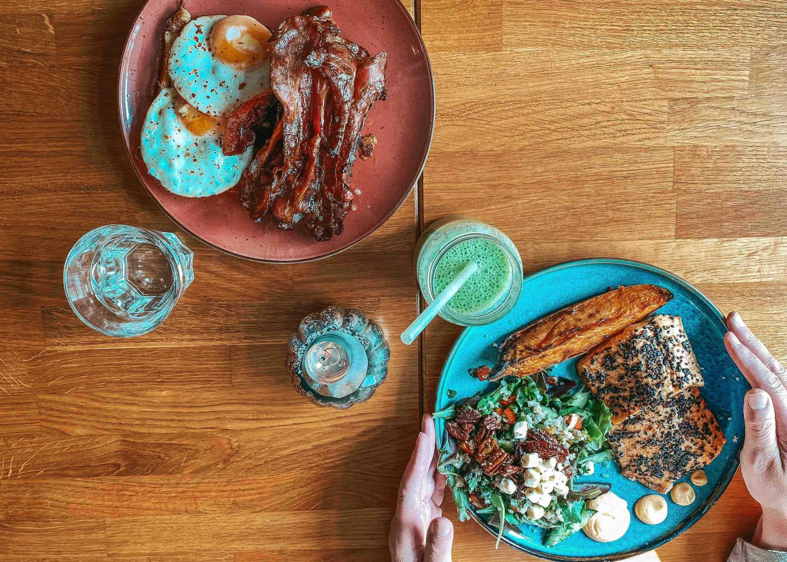 Breakfast dish at Berlin Café in Akureyri.