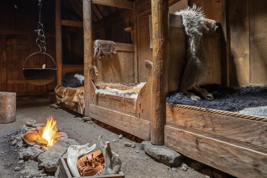 Living quarters at Eirik the Red’s Viking Farm.