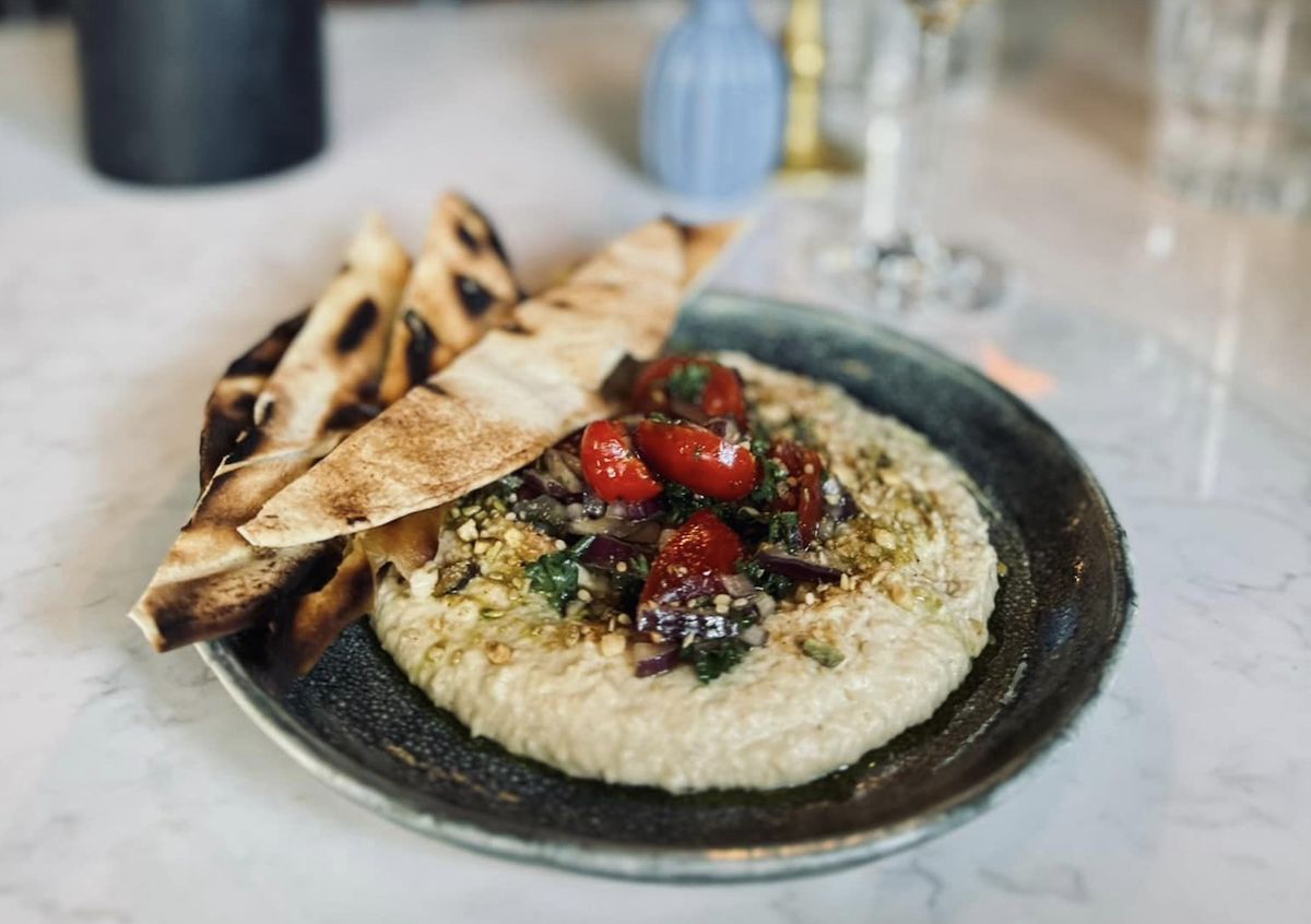 Plated dish served at Eyja Wine Bar and Bistro, Akureyri.