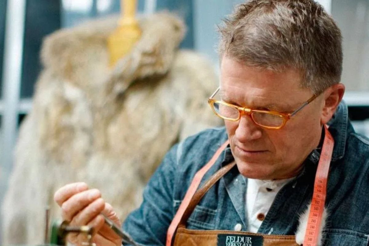 Traditional furrier craftsmanship at Feldur Verkstæði Reykjavik.
