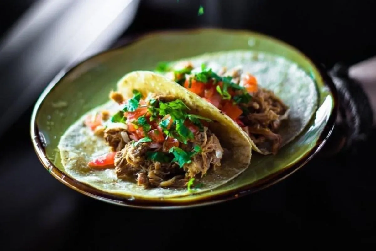 Fresh Mexican-style tacos at Hlemmur Foodhall from a local street food vendor in downtown Reykjavik.