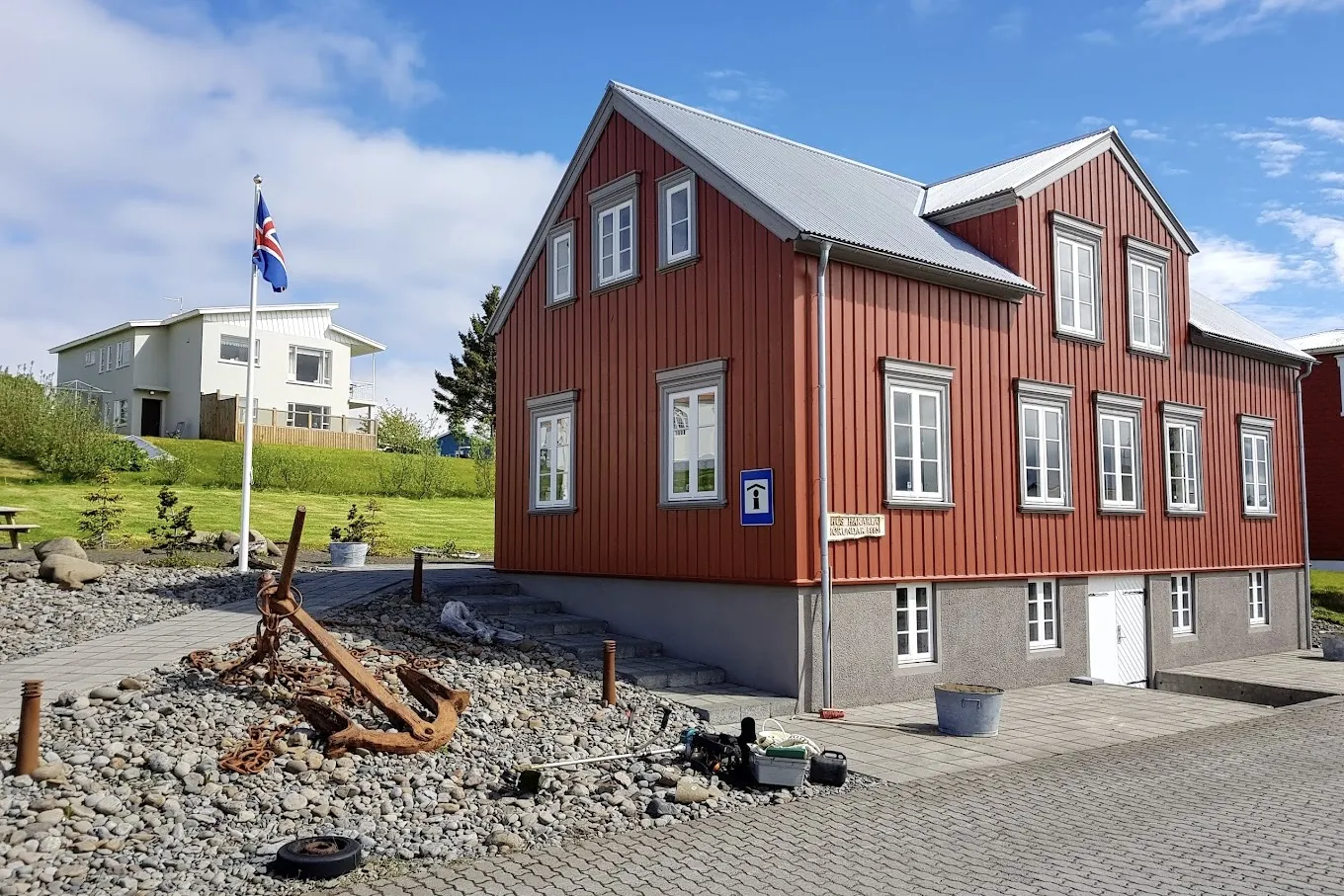 Exterior of The House of Shark Jörundur in Hrisey, recommended by Handpicked Iceland.