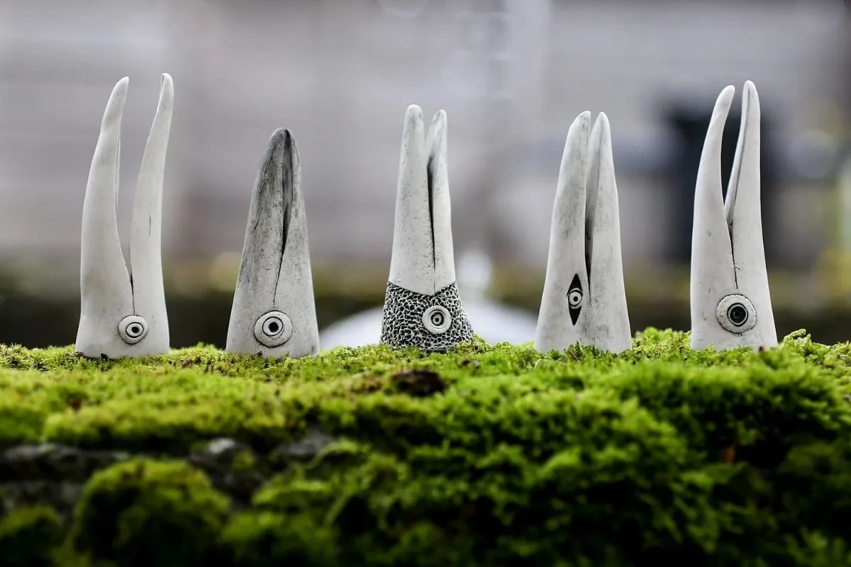 Unique Icelandic ceramic art and hand-crafted pottery on display at the Kogga Ceramic Studio & Gallery in downtown Reykjavik.