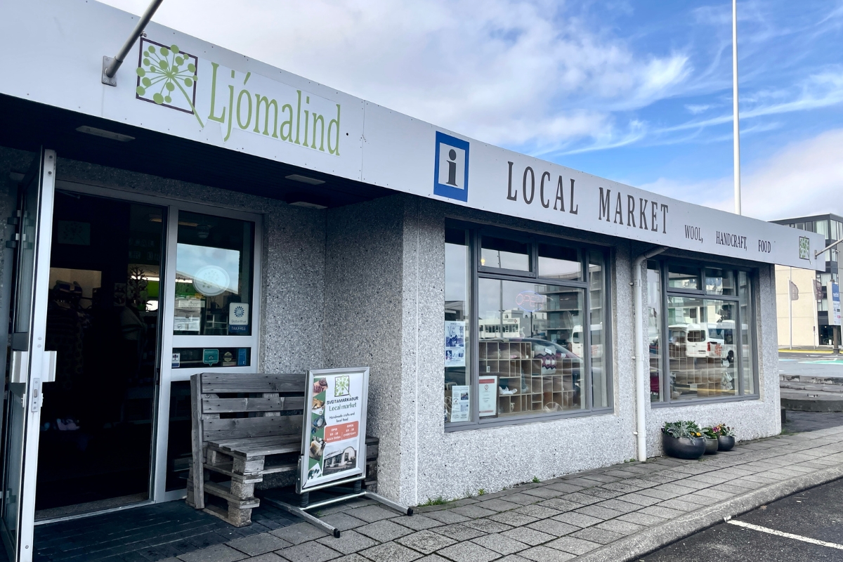 Ljómalind Local Market storefront in Borgarnes, recommended by Handpicked Iceland.