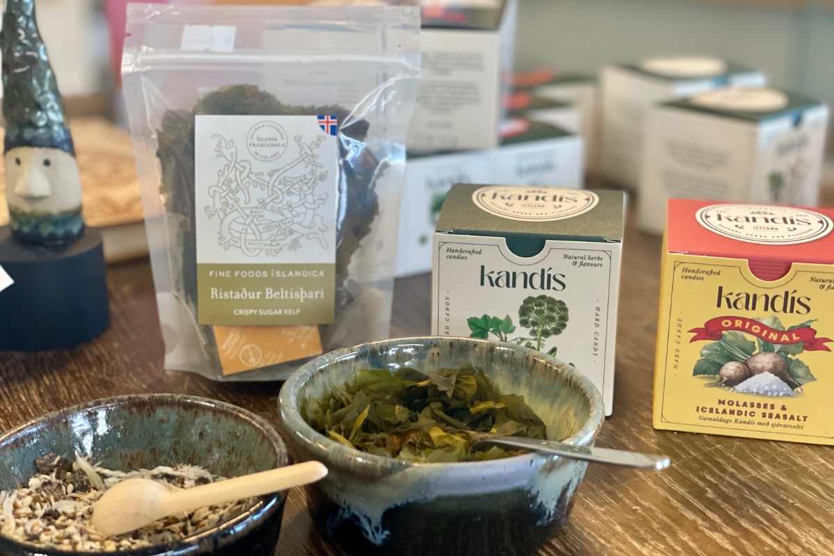 Icelandic specialty foods, sugar kelp, and handmade candies at Ljómalind