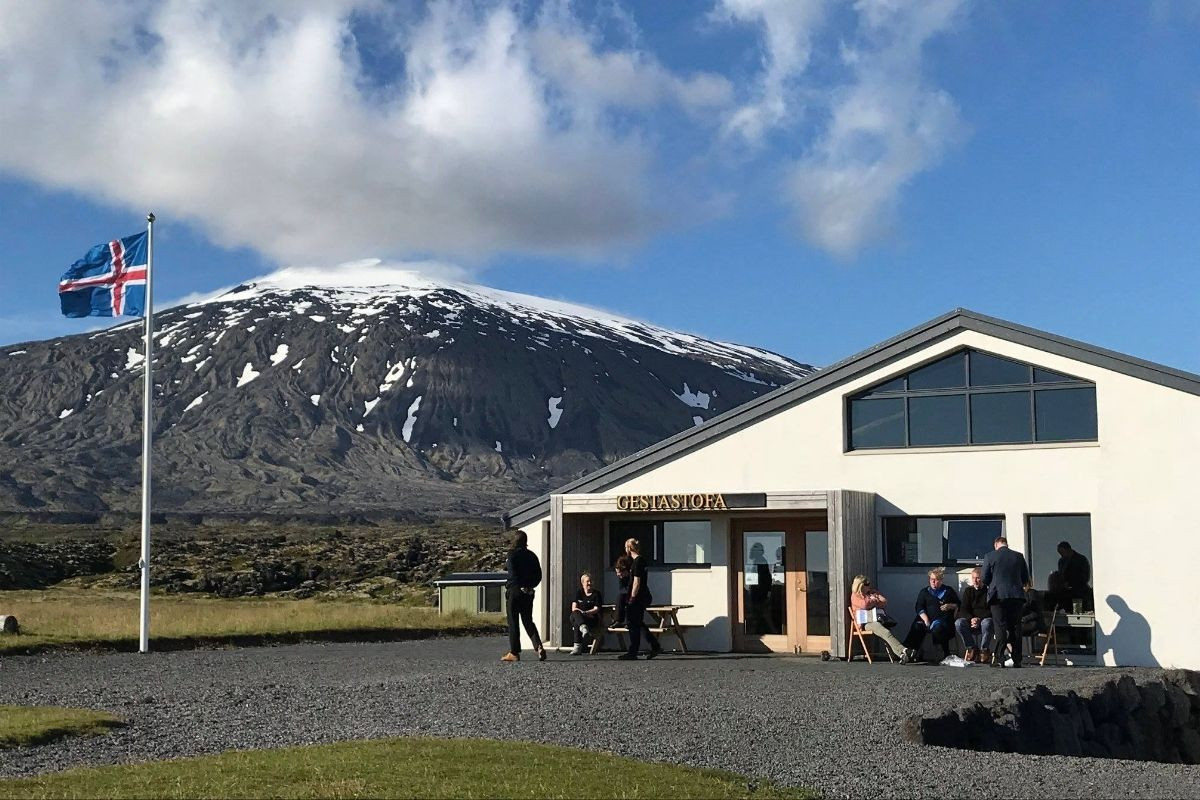 Outside view of Malarrif Salthouse in Snæfellsbær, West Iceland, recommended by Handpicked Iceland.