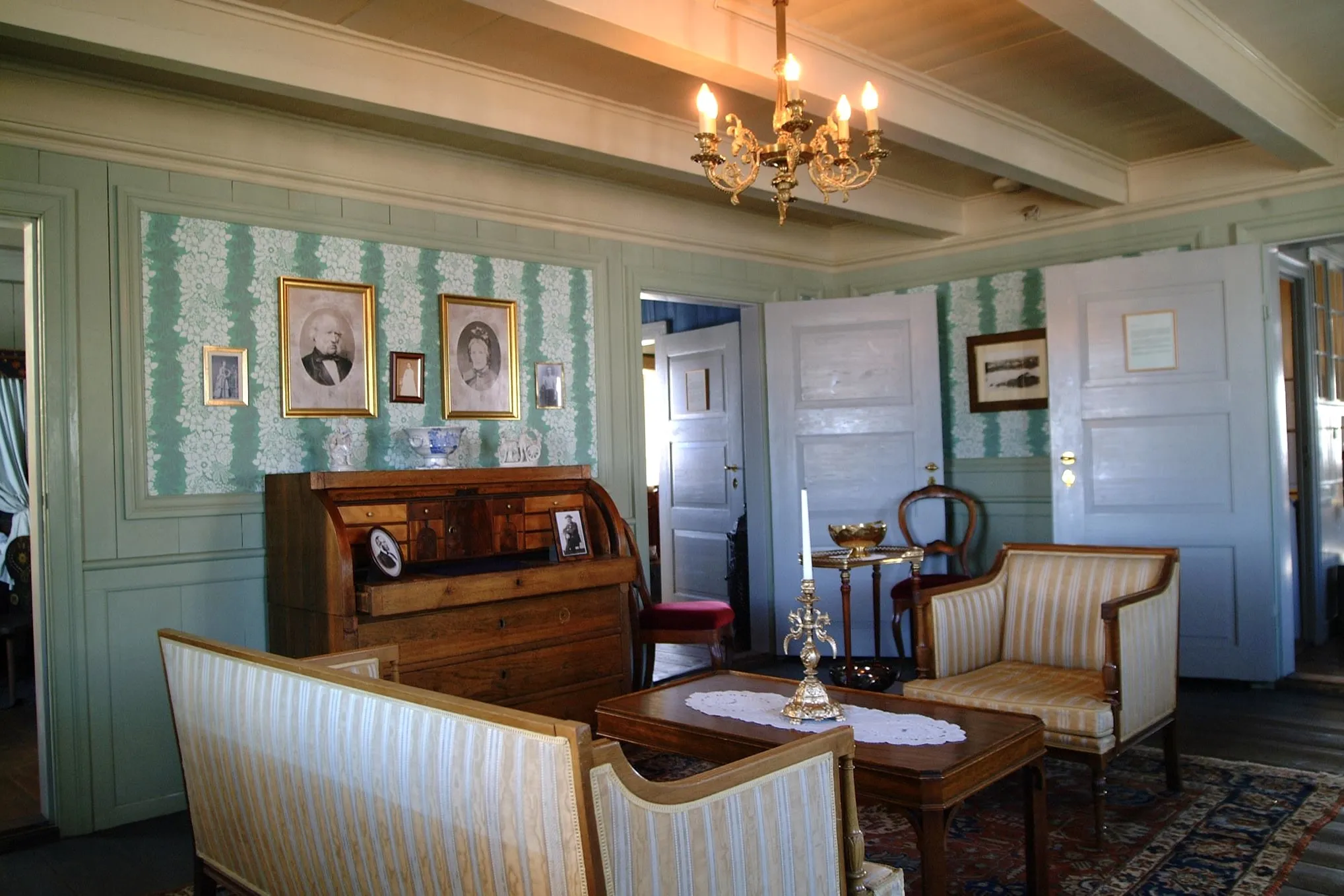 Interior and display at Norwegian House in Stykkishólmur.