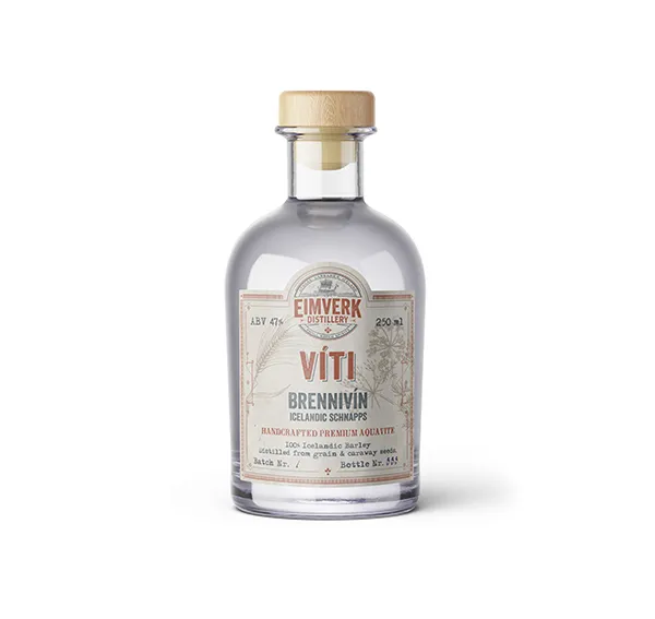 Víti Brennivín handcrafted Icelandic spirits by Eimverk Distillery in Garðabær.