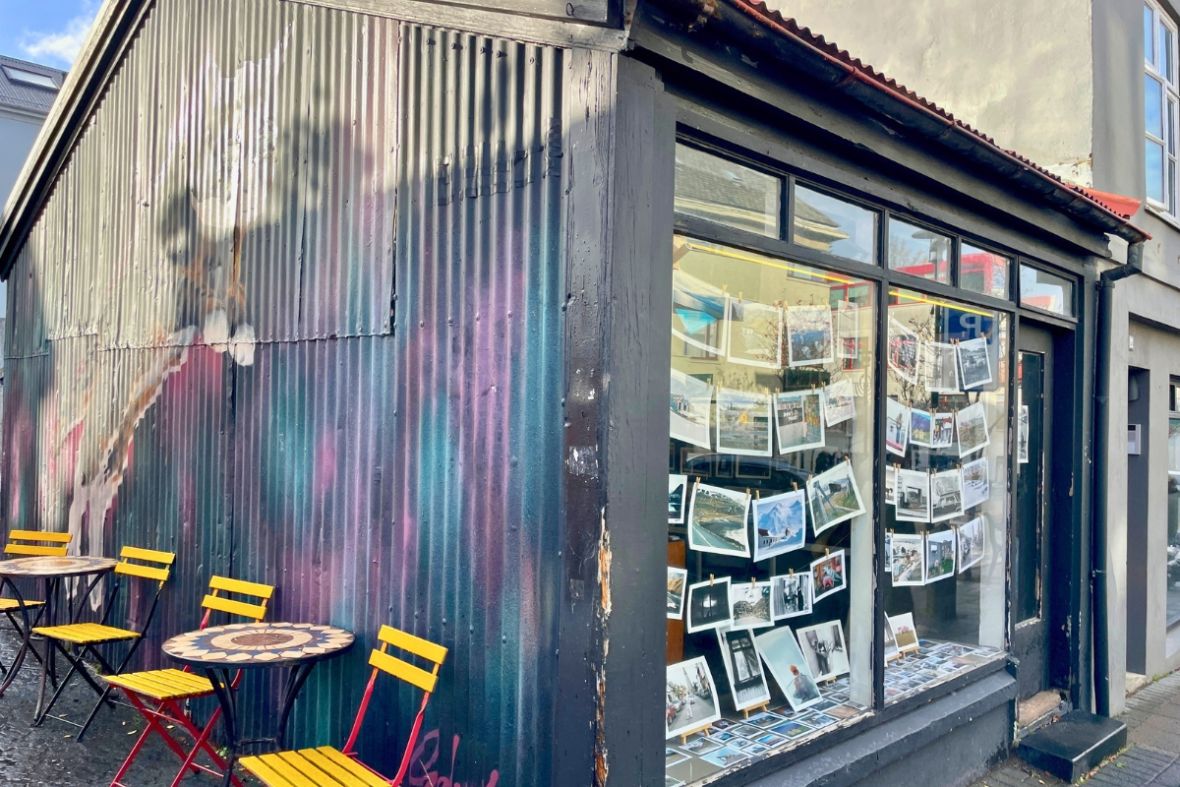 Fótógrafí photography shop storefront in Reykjavík