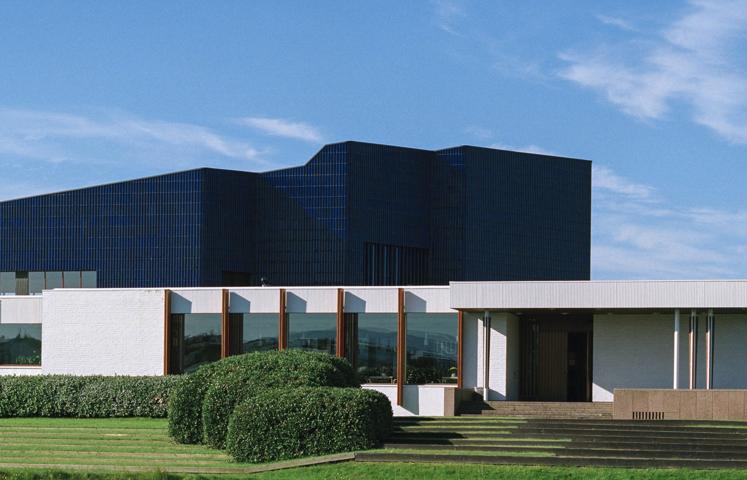 Exterior of The Nordic House cultural attraction in Reykjavik.