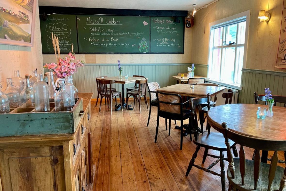 Interior of Vagninn- Pub& Bistro in Flateyri West Iceland, recommended by Handpicked Iceland.