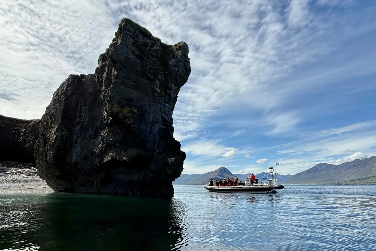 RIB boat tour with Fjarðaferðir near Neskaupstaður.