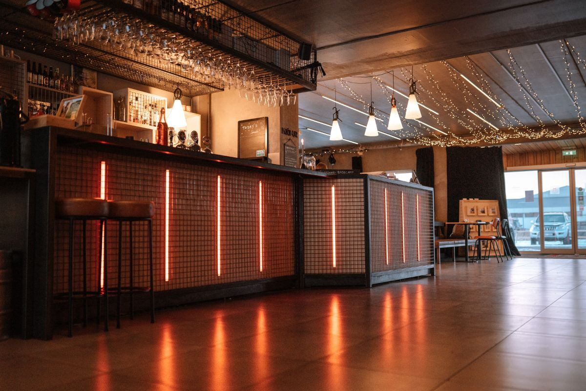 Interior of Midgard Restaurant and Bar, Hvolsvöllur.