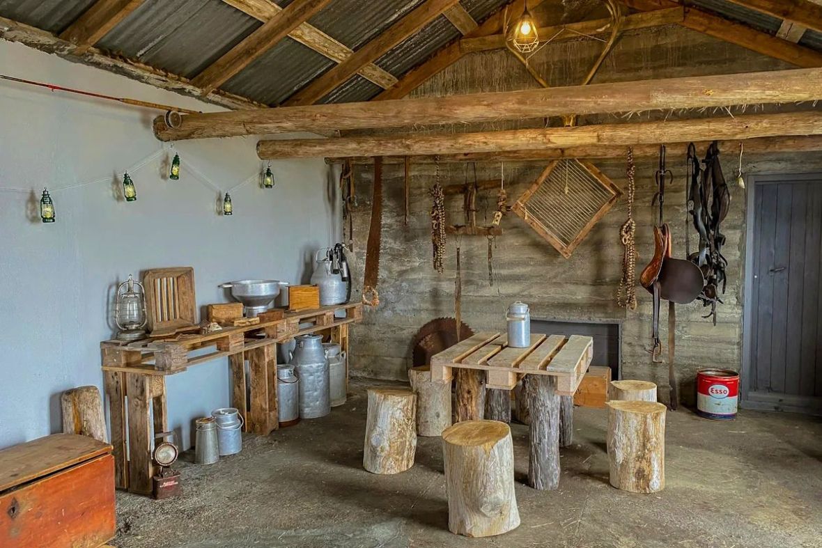 Rustic workshop place of Eiderdown Comforters.