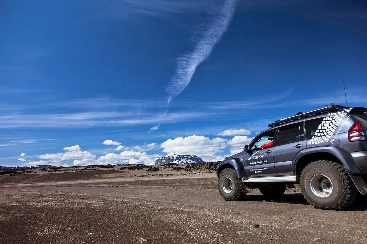 A grey Tinna Adventure 4x4 super jeep in East Iceland.