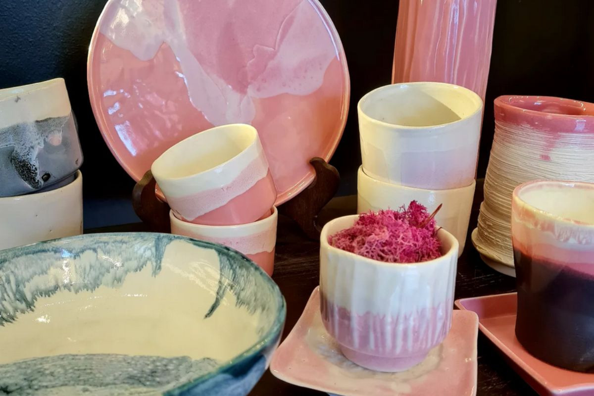 Handmade ceramic bowls and cups at Stilkar Ceramic Studio in Reykjavík,recommended by Handpicked Iceland.