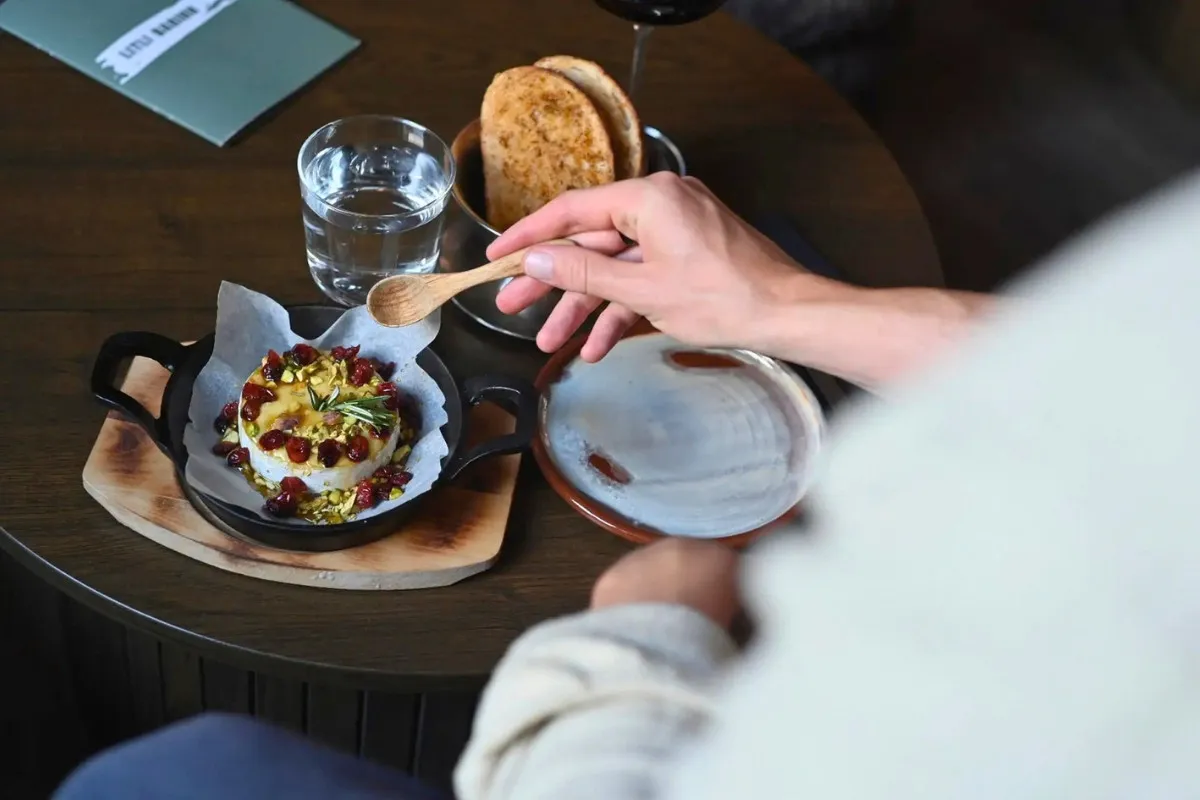 Baked brie with cranberries and pistachios at Litli Barinn in Reykjavík