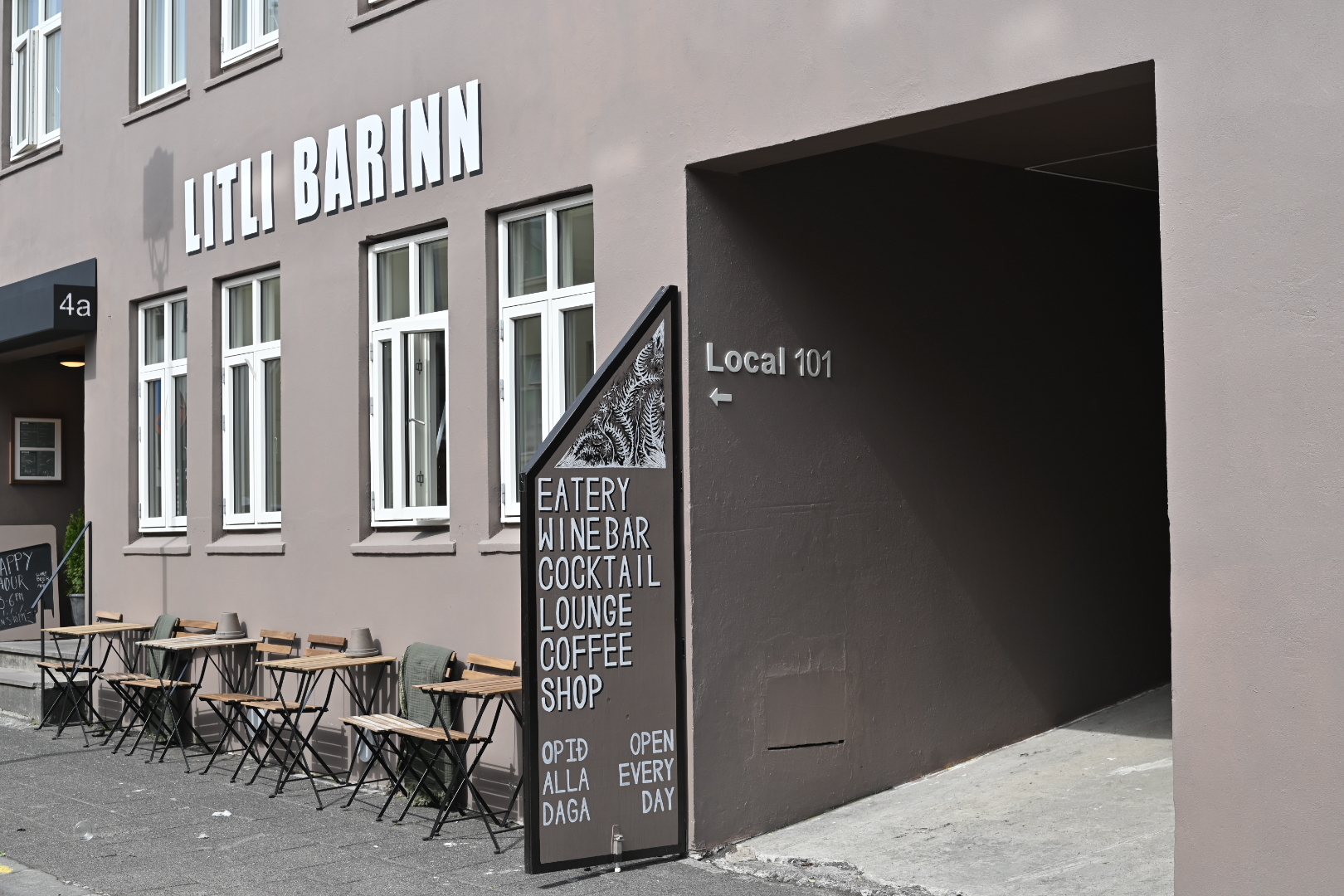 Litli Barinn & Bistro (Local 101) entrance in Reykjavík