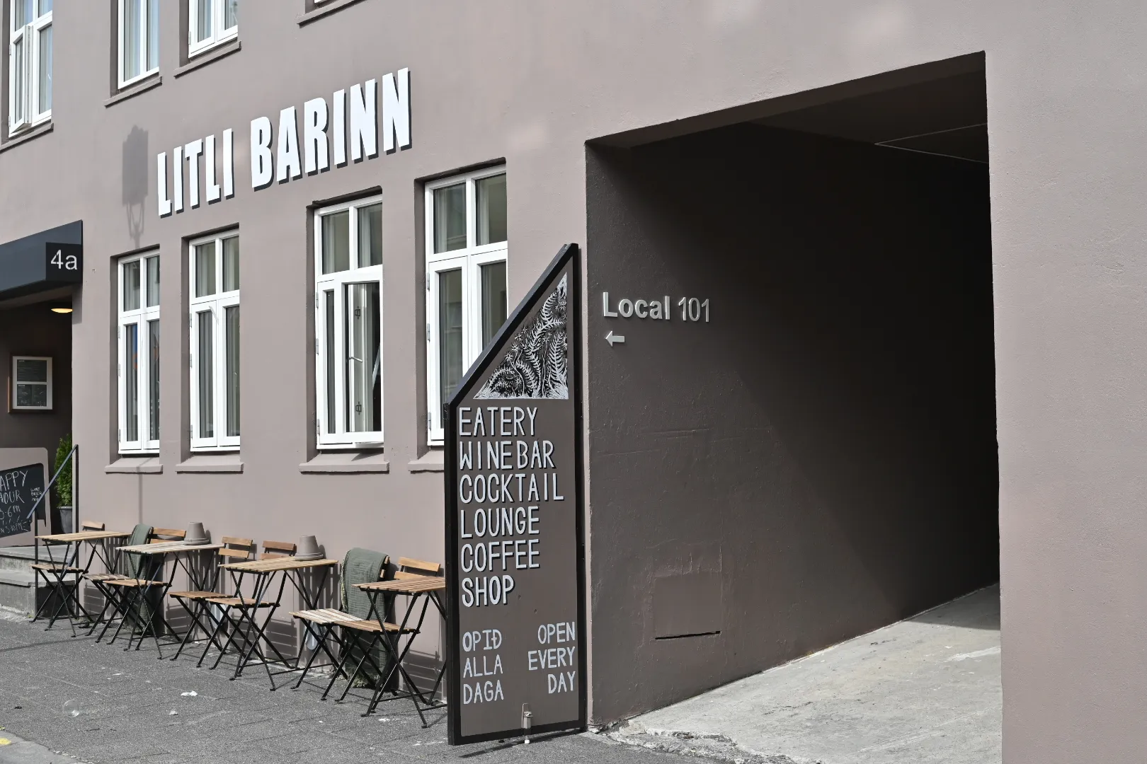 Litli Barinn & Bistro (Local 101) entrance in Reykjavík